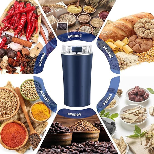 Electric Grinder 300W, Spice Grinder with Stainless Steel Blades, Multifunctional Coffee Grinder for Coffee Beans, Spices, Herbs, and Nuts